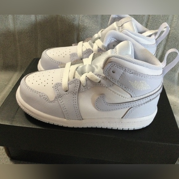 Nike Jordan 1 Mid Toddler Cobalt Bliss/White Size 8c - Picture 6 of 13